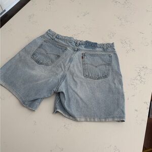 Levi's Men's Blue Denim Shorts orange tab